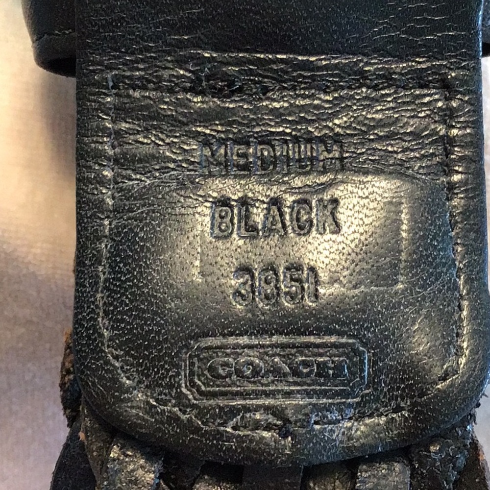 Coach Black Leather Braided Belt Sz  M - Picture 3 of 3